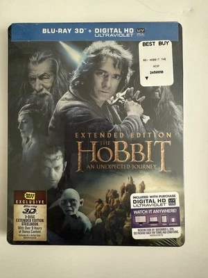 NEW SEALED The Hobbit (3D Blu-Ray) Extended Edition Steelcase PG-13 - Image 1 of 2