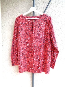 ETERNA 1863 BLUSE / SCHLUPFBLUSE SEIDENGLANZ / DAMEN GR. 46 / LANGARM /GEMUSTERT - Bild 1 von 4