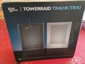 Sans Digital TowerRAID TR4U 4-Bay SATA to USB 2.0 Hard Drive Enclosure Black - Afbeelding 1 van 12