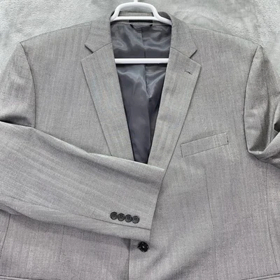 Ralph Lauren Blazer Hombre Talla 52R Informal Dos Botones Deportivo Abrigo Chaqueta Traje Gris Foto 1 de 4