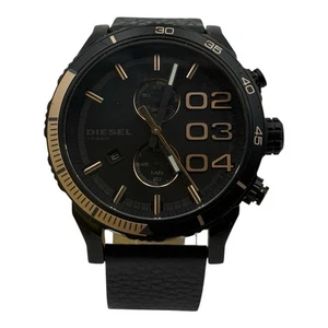 Diesel DZ4327 esfera negra cuero negro cronógrafo 10 atm reloj de cuarzo para hombre EXCELENTE - Imagen 1 de 6