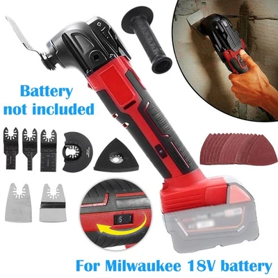 6 Speed Cordless Oscillating Multi Tool w/ Accessories For Milwaukee 18V Battery - Image 1 of 4