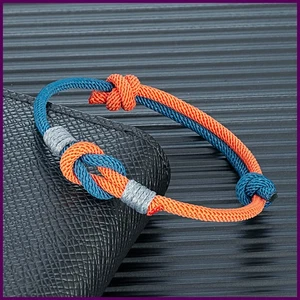 MKENDN Bracciale Minimalista Uomo Donna Regolabile Nodo Per Sempre Corda Per Amanti Papà - Foto 1 di 42