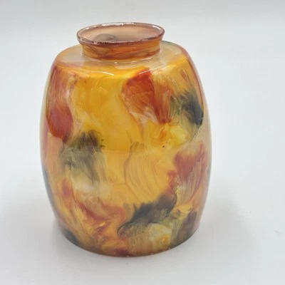 Transitional Style Replacement Art Glass Shade Aspen Creative Yellow Red Orange - Image 1 of 4