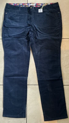 Pantalones de mezclilla Boden de cordón fino para mujer 5 bolsillos elásticos pana talla 22 Reino Unido largos NUEVO azul marino Foto 1 de 4