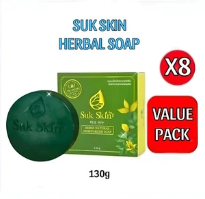Natural Herbal Soap Bar Moisturizing Body Face Skin 130 g pack of 8 - Picture 1 of 20