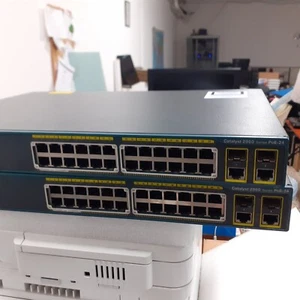 Cisco Catalyst 2960 SWITCH WS-C2960-24PC-L 24x 10/100Mbit PoE 15W 2x 1GbE - Imagen 1 de 10