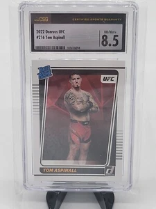 2022 Donruss UFC Tom Aspinall Rated Rookie RC CSG 8.5 NM - Picture 1 of 2