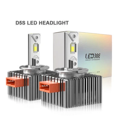 For GMC Sierra 1500 2500 3500 HD 2016-2020 D5S LED Headlight Bulbs High/Low Beam - Image 1 of 4