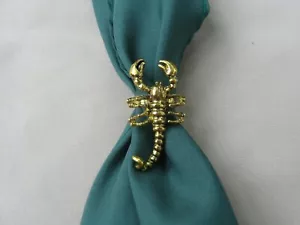 Scarf apache tie slide country western square dance NEW scorpion antique gold cl - Picture 1 of 3
