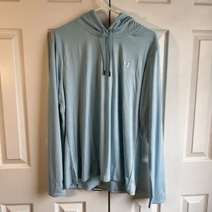 NEW Women's Under Armour Velocity Hoodie Lightweight Blue Size X-Large MSRP $45 - Picture 1 of 5