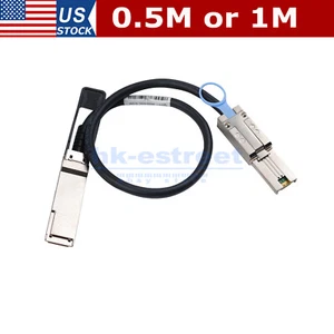 External SAS Cable QSFP SFF-8436 to SFF-8088 SAS Cable For NetApp DS4243 DS4246 - Picture 1 of 23
