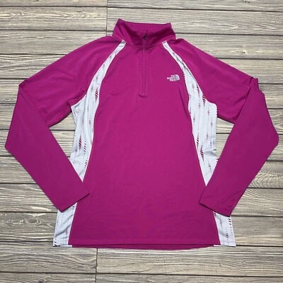 Pullover elástico ligero de yoga rosa talla L The North Face para mujer 1/4 cremallera Foto 1 de 4