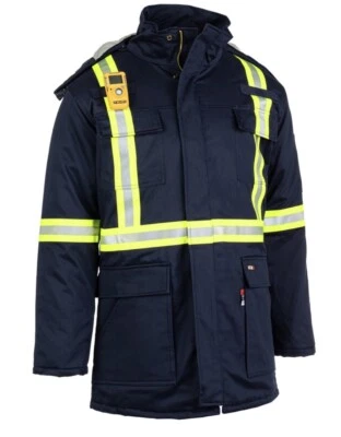 Proactive FR Flame Resistant Hi Vis Insulated Parka Jacket (MEDIUM) SHIPS TODAY - Image 1 of 4