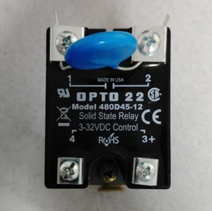 OPTO 22 480D45-12 SOLID STATE RELAY 3-32VDC CONTROL w/ HEATSINK QUANTITY!! WOW!! - Picture 1 of 4