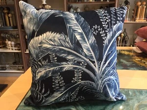 Clarke & Clarke Majorelle Velvet Midnight 16"x16" Cushion Covers (Sold in pairs) - Picture 1 of 4