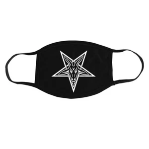 Pentagramm Gesichtsmaske - Satanic Baphomet Okkult Gothic Leviathan Kreuz Goth Baumwolle - Bild 1 von 4