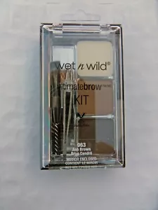Wet n Wild Ultimate Brow Kit Ash Brown 963 Cruelty Free incl. Mirror & Tweezers - Picture 1 of 3