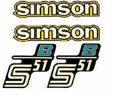 Dekorsatz Simson S51 B Retro Aufkleber Set Gelb