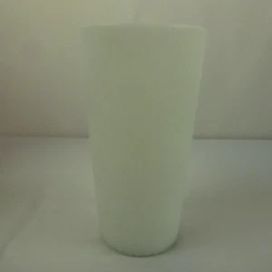 Weiße Milchglas Baumrinde Design Tischvase 7" hoch 3,75" Durchmesser - Bild 1 von 5