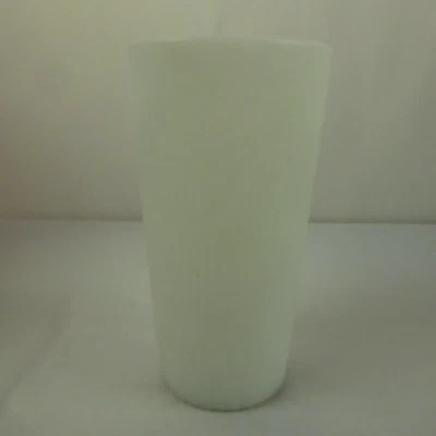 White Milk Glass Tree Bark Design Table Vase 7" Tall 3.75" Diameter - Image 1 of 4