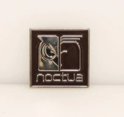 (Lot of 3) NOCTUA 1" Square Metal Self Adhesive Sticker Case OWL Emblem Badge. - Image 1 of 4