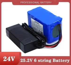 NEW 24V 6s 2A-12A Battery Pack 25.2V 12Ah Li-ion Battery for Bicycle 350W Ebike - Picture 1 of 11