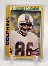 🏈FREDDIE SOLOMON 1978 Topps Miami Dolphins 49ers Vintage Football Card 🏈