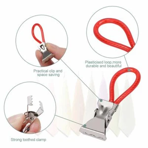 4Pcs Tea Towel Hanging Clips Clip on Hooks Loops Hand Towel Hangers - Picture 1 of 6