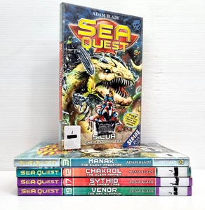 5x Sea Quest Adam Blade Books with Collectors Cards (Paperback, 2013) 1st Ed. - Foto 1 di 24