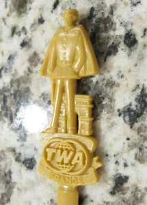 Vintage TWA Trans World Airlines France Stir Stick #2 - Picture 1 of 2