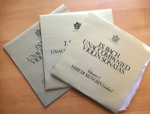 Bach Unaccompanied Violin Sonatas Yehudi Menuhin 3xLP New Zealand NM - Picture 1 of 13