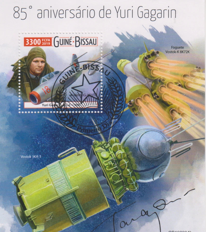 Yuri Gagarin Guine bissau gestempelt 1503 - Bild 1 von 1
