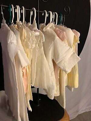 Lot Of 19 Vintage Infant Toddler Doll Handmade Gowns - Freshly Cleaned • 172$