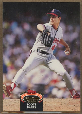 1992 Topps Stadium Club #167 Scott Bailes California Angels - Image 1 of 2