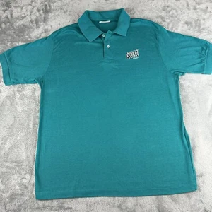 Vintage Million Dollar Saloon Dallas Polo Made In USA Size XL Teal Short Sleeve - Picture 1 of 13
