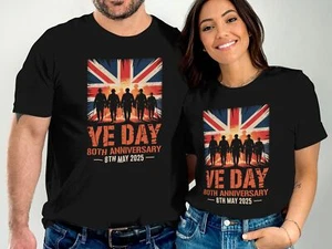 VE Day Soldier Silhouette T-Shirt | WWII Remembrance Military Tribute Tee Gift - Picture 1 of 14