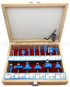 New 15 Pc Router Bit Set Tugsten Carbide HD 1/4" Shank Wood Cutting Wood Working - Picture 1 of 1