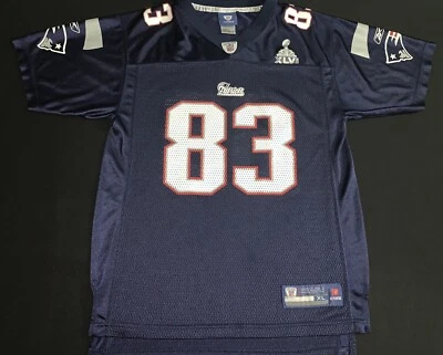 Camiseta Reebok Wes Welker New England Patriots Super Bowl XLVI Juvenil XL 18-20 Foto 1 de 4