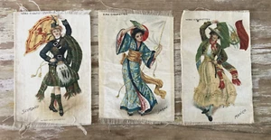 De colección sedas de tabaco cigarrillos Nebo bandera bailando niñas Escocia Japón México - Imagen 1 de 4