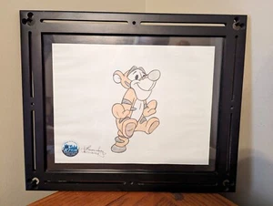 RARE John Lounsebery Disney Signed Tigger Sketch Thailand Mickey Ears Frame - Picture 1 of 11
