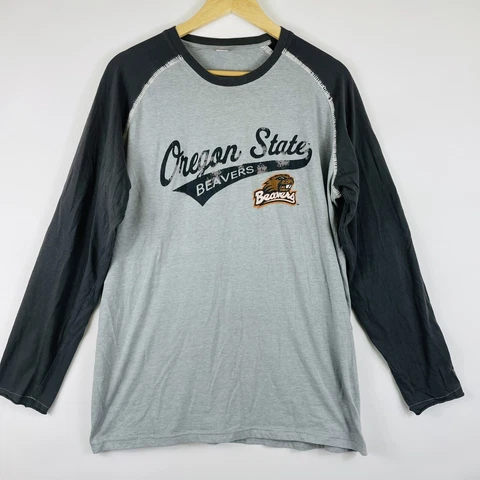 Jansport Oregon State Beavers College Long Sleeve Ringer T-Shirt Top Women XL Cover