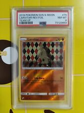 PSA 8 2019 Pokemon Sun & Moon Larvitar-Rev.Foil Team Up 79/181 