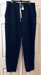 Polo Ralph Lauren Men's Big & Tall Drawstring Sweatpants Black sz-LT NEW - Picture 1 of 16