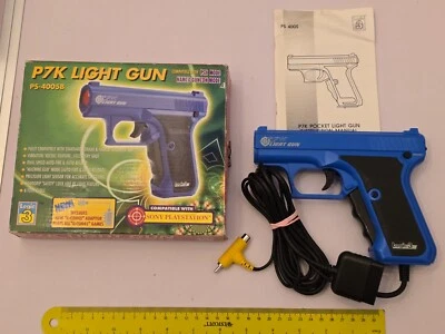 SONY PLAYSTATION 1 PS1 PS2 LIGHT GUN PISTOL BLASTER GAME CONTROL G-Con Logic3 P7 - Image 1 of 4