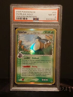 Pokemon Snorlax MISPRINT PSA 8 EX Dragon Frontiers Holo Delta Species #10/101 - Image 1 of 4