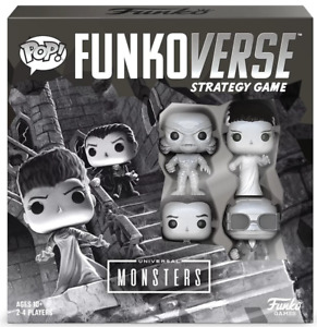 FUNKOVERSE STATEGY GAME UNIVERSAL MONSTERS NEW DRACULA, BRIDE, CREATURE, FUNKO