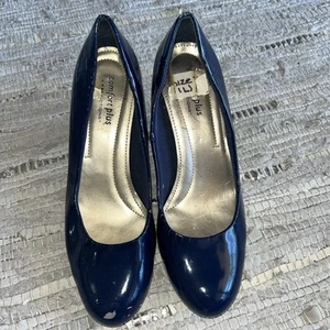 Comfort Plus Navy Blue Heels - Picture 1 of 4