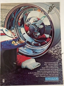 Cragar SS/T Mag 1978 llantas anuncio impreso súper truco estándar desplazamiento inverso - Imagen 1 de 2