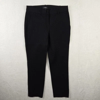 Pantalones chinos Theory para mujer negros lisos Izelle C Jetty elásticos talla 2 Foto 1 de 4